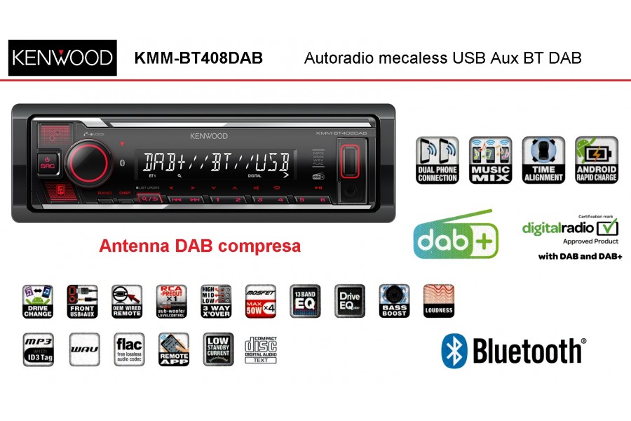 KENWOOD KMM-BT408DAB KENWOOD KMM-BT408DAB